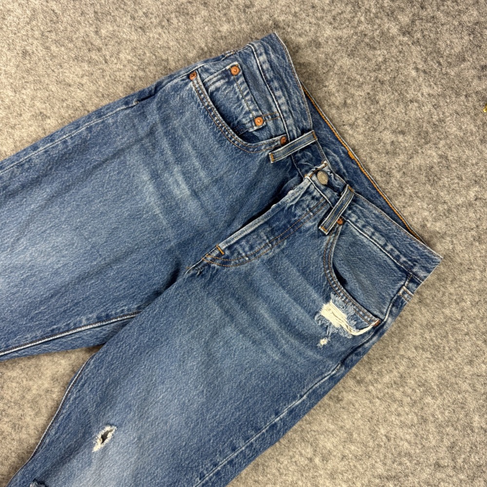 Levi 501 S Skinny Distressed Blue Jeans W26 L28 Big E Everyday Classic